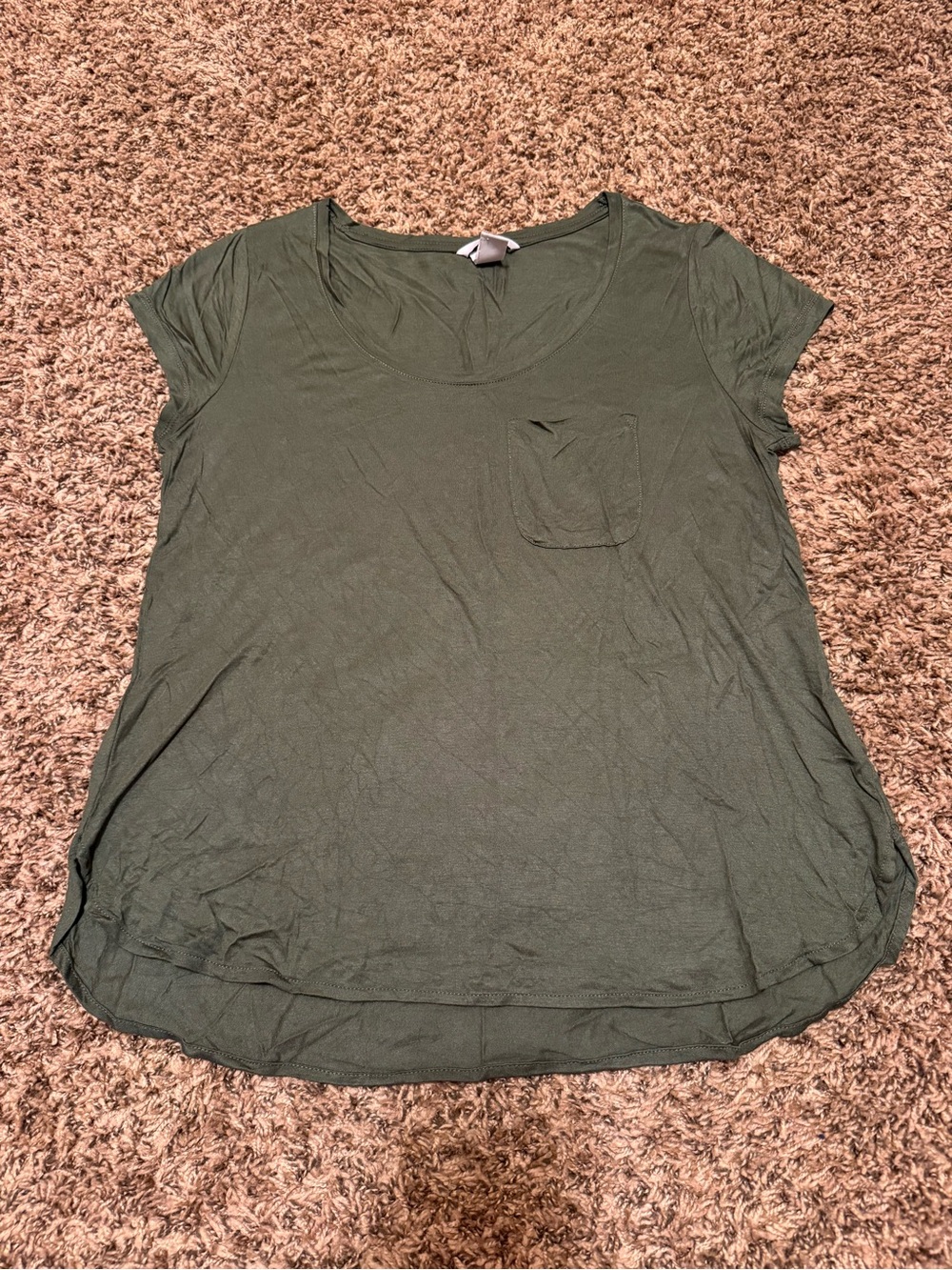 H&M Green Short Sleeve Shirt
